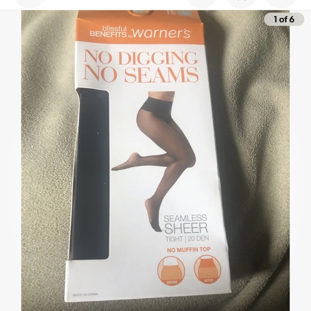 Blissful Benefits Smoothing Seamless Sheer Shaping Tights Black Small